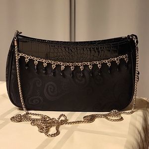 Brighton evening Crossbody Black and Silver tone hardware